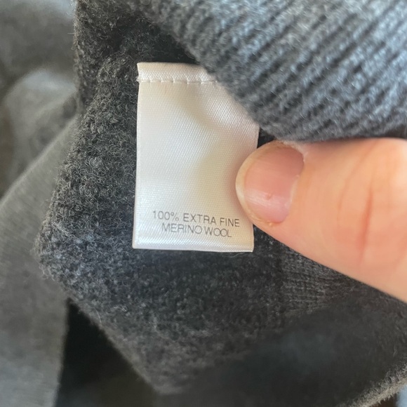 Charcoal Gray Kids Merino Wool Sweater - Picture 3 of 3